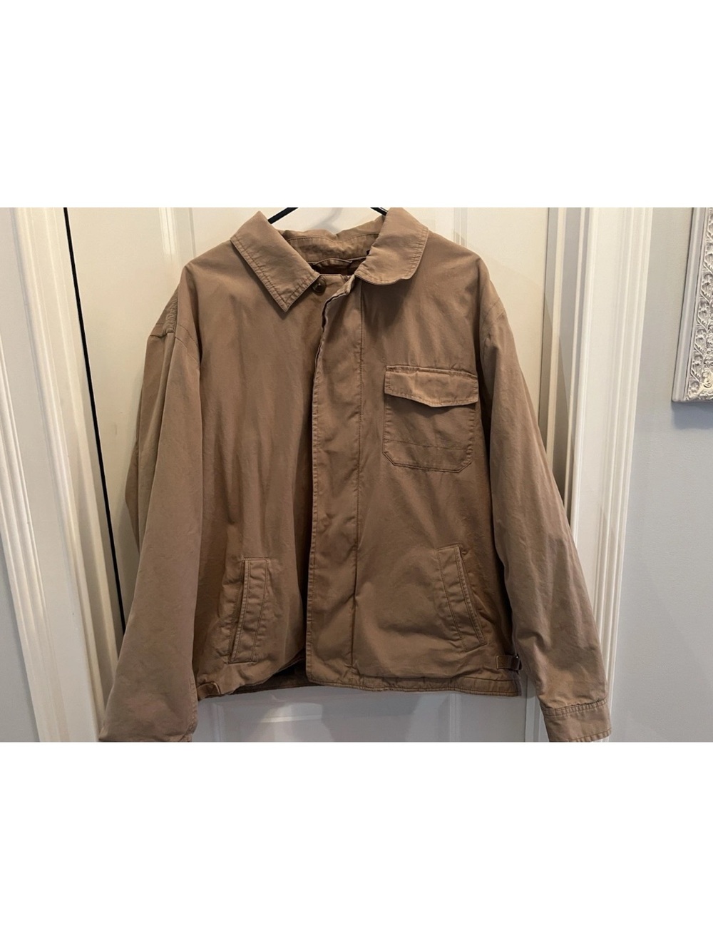 Roundtree and Yorke Outdoors XL Jacket Flannel Lined Khaki Secure InnerPocket